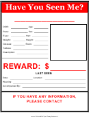 Have You Seen Me Missing Poster Template