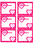 Pink Heart Bookplates