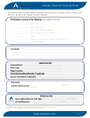 Sample Chain Of Custody Form