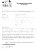 Facility Maintenance Coordinator Printable pdf