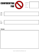 Stop - Confidential Fax Cover Sheet