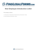 New Employee Introduction Letter Template