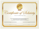 Sobriety Certificate Template - 30 Days - Gold