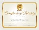 Sobriety Certificate Template - 2 Month - Gold