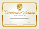 Sobriety Certificate Template - 7 Years - Gold