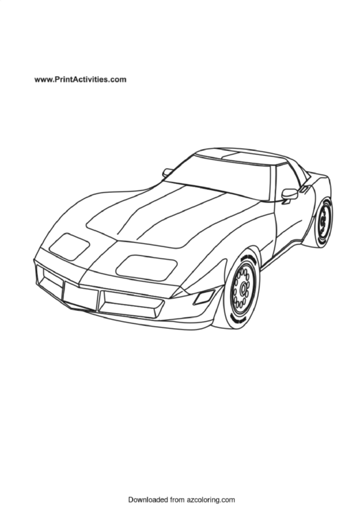 Race Car Coloring Sheet Printable pdf