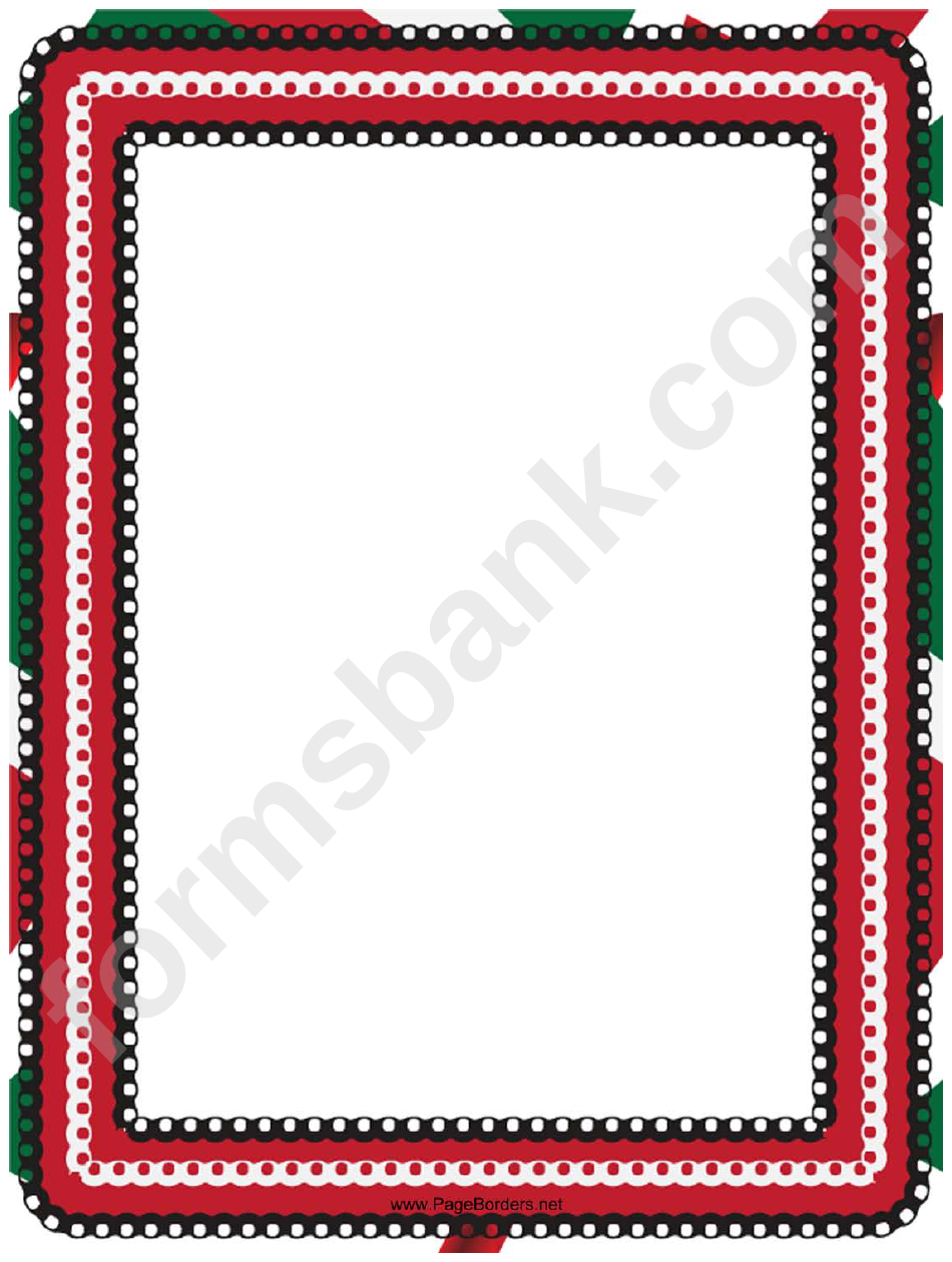 Red White And Green Eyelet Border Template