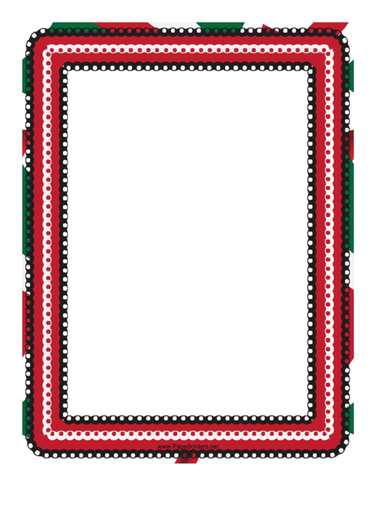 Red White And Green Eyelet Border Template Printable pdf