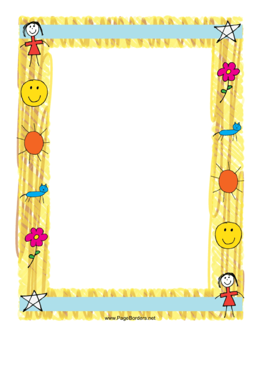 Fun Pictures Page Borders Template Printable pdf