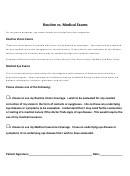 Routine Vs Medical Exams Form