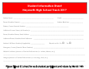 Student Information Sheet - Heyworth High School Track - 2017