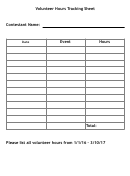 Volunteer Hours Tracking Sheet