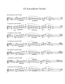 Eb Saxophone Scales Sheet