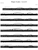 Major Scales Sheet - Alto Sax - Level 3