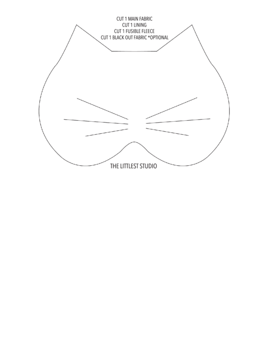 Sleep Mask Template - The Littlest Studio Printable pdf