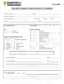 Fillable 400b Request Report Of Absence - Grande Prairie And Distric Catholic Schools Printable pdf