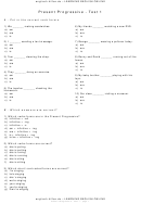 Complex Test Present Progressive English Worksheet