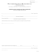 Certificate Of Change Of Fiscal Year Template - Massachusetts Secretary Of State