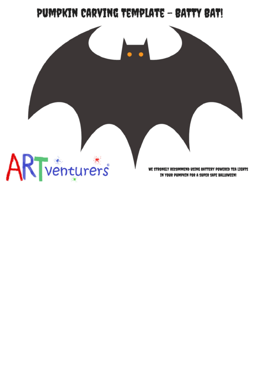 Bat Pumpkin Carving Template Printable pdf