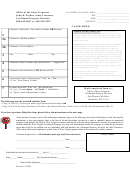 Claim Form And Instructions - Office Of The State Treasurer John D. Perdue, State Treasurer