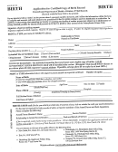 Application For A Certified Copy Of Birth Record - Pennsylvania Department Of Health
