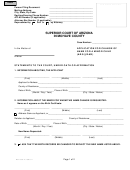 Application For Change Of Name For A Minor Child Form - Arizona