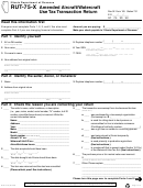 Form Rut-75-X Amended Aircraft/watercraft Use Tax Transaction Return Printable pdf