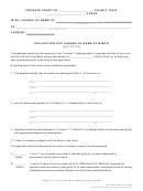Application For Change Of Name Of Minor - Ohio Probate Court