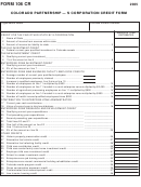 Form 106 Cr - Colorado Partnership - S Corporation Credit - 2005
