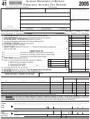 Form 41 - Fiduciary Income Tax Return - 2005