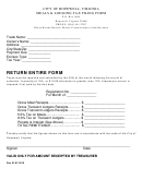 Meals Lodging Tax Filing Form - City Of Hopewell