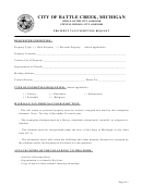 Property Tax Exemption Request Template - City Of Battle Creek, Michigan