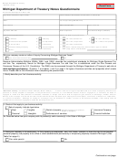 Form 1353 - Michigan Department Of Treasury Nexus Questionnaire - 2009