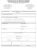 Certificate Of Reinstatement - Stock Or Non-stock Corporation - Connecticut Secretary Of State - 2007