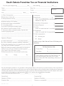 Form Spt 600a - South Dakota Franchise Tax On Financial Institutions - 2003