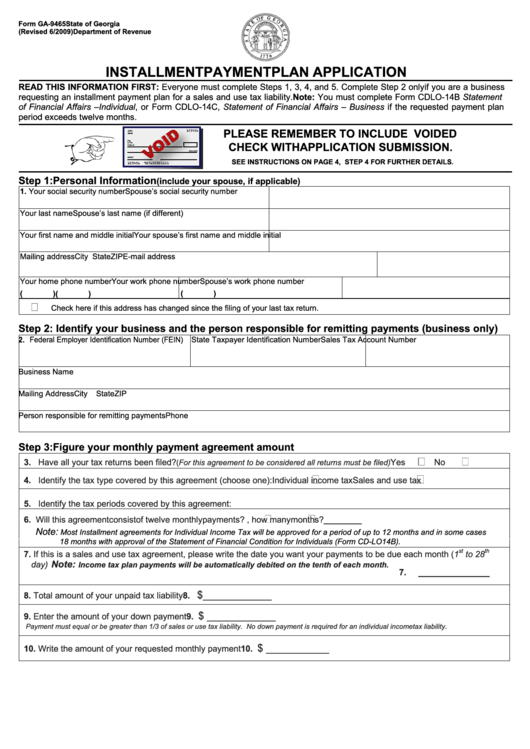 Installment Payment Plan Application