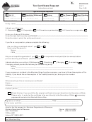 Montana Form Cr-t - Tax Certificate Request