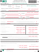 Form 800 - Business Equipment Tax Reimbursement Application - 2011 Printable pdf