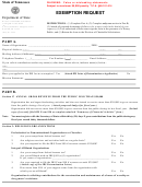 Form Ss-6042 - Exemption Request - State Of Tennessee