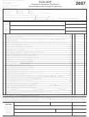 Form 207f Insurance Premiums Tax Return Nonresident And Foreign Companies 2007 Printable pdf