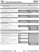 California Form 3801-Cr - Passive Activity Credit Limitations - 2006 Printable pdf