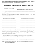 Agreement For Mississippi Nursery Dealers - Mississippi Bureau Of Plant Industry