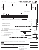 Form Hp 1040 - Individual Income Tax Return - City Of Highland Park - 2005