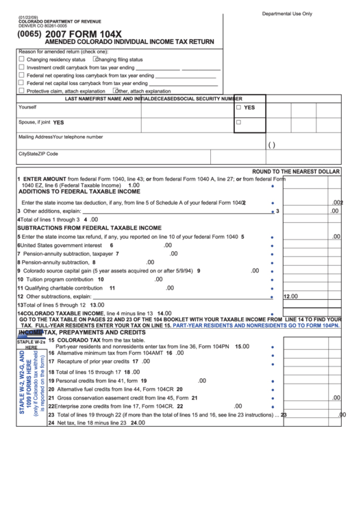 Colorado Tax Forms For 2025
