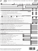 Form 41s - Idaho S Corporation Income Tax Return - 2007