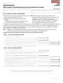 Fillable Form C-8000c - Michigan Sbt Credit For Small Businesses And Contribution Credits - 2005 Printable pdf