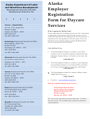 Alaska Employer Registration Form For Daycare Services