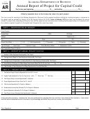 Form Ar 12/97 - Annual Report Of Project For Capital Credit - Alabama Department Of Revenue 2007