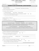 Business And Professional Questionnaire Template - City Of Reading, Ohio Income Tax Bureau