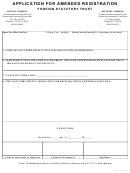 Application For Amended Registration Form - Foreign Statutory Trust - 2007